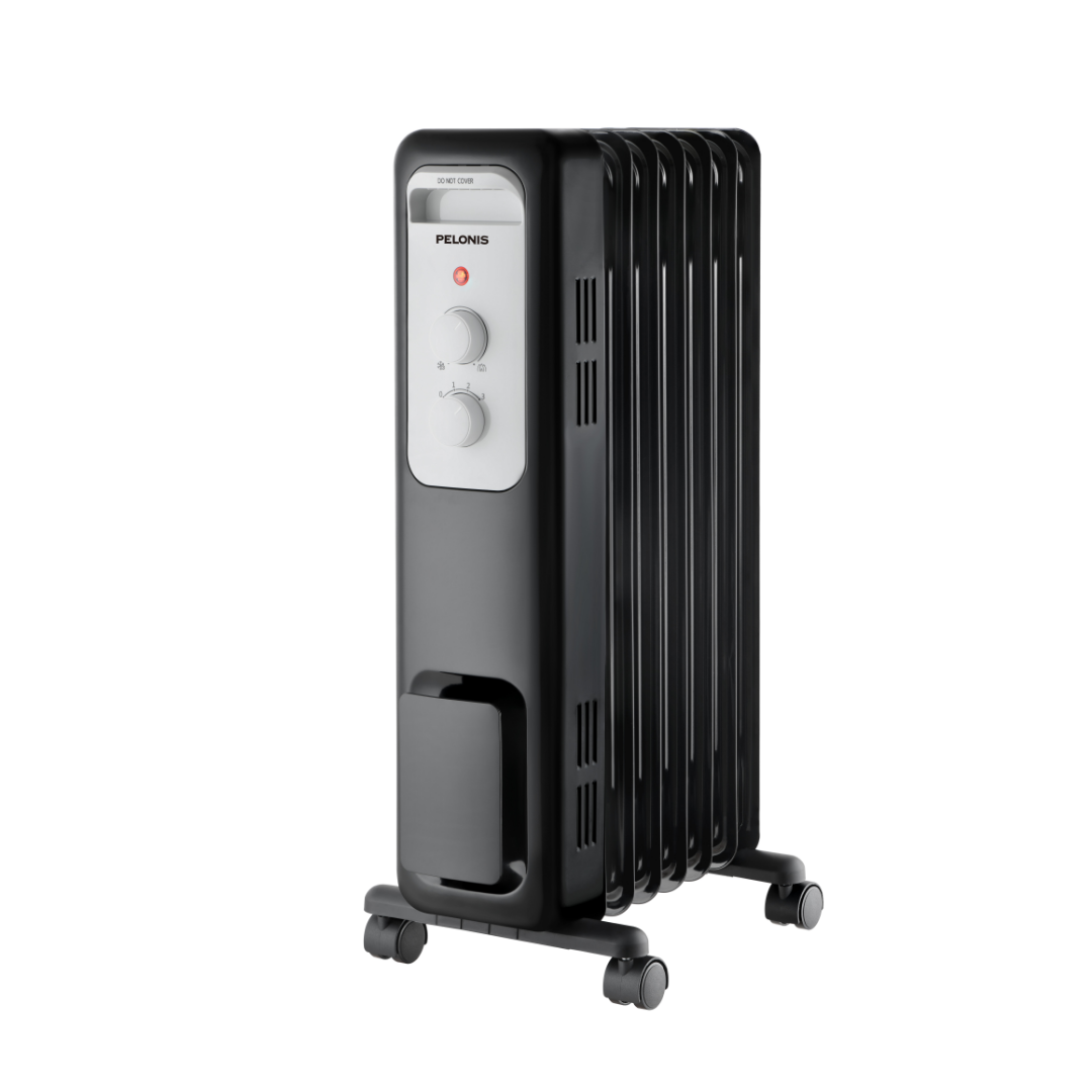 1500-W Electric Oil Filled Radiator Space Heater, Black