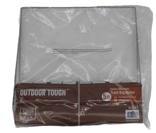 Yukon Glory YG-778 Stainless-Steel Portable Trash Bag Holder-Ideal Accessor