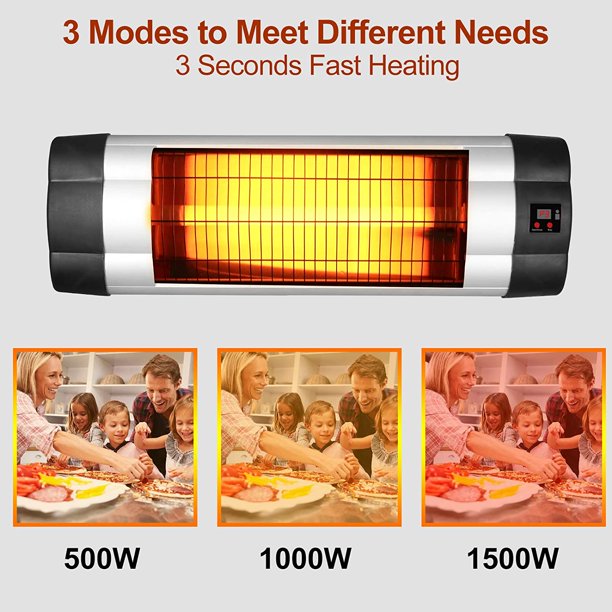 1500W Infrared Heater with Remote Control, FOB KS