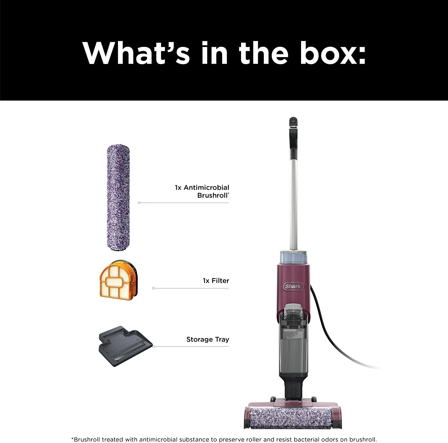 Shark WD100 HydroVac 3-in-1 Vacuum, Mop & Self-Cleaning Corded System w/Brushroll*, Perfect for Hardwood, Tile, Marble, Laminate & Area Rugs, No Solution Included* (Renewed)