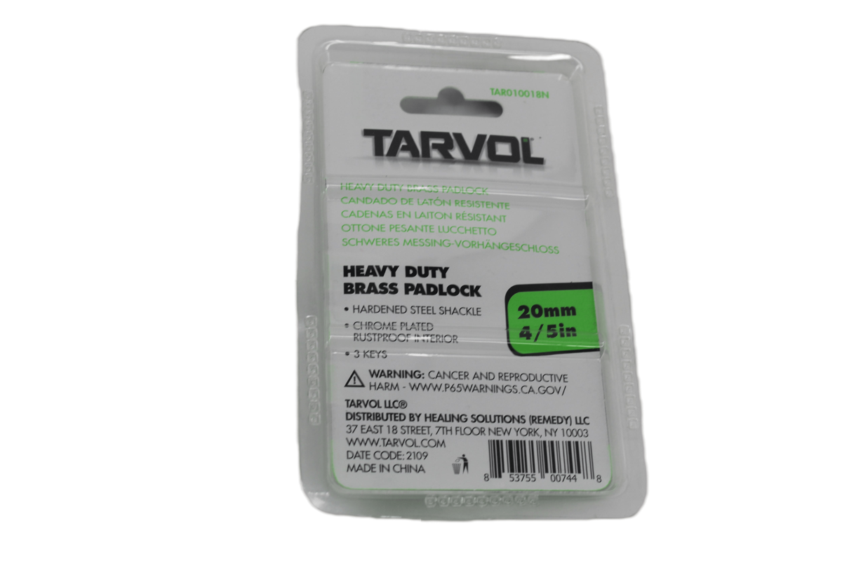 Tarvol Mini Luggage Lock Set (Heavy Duty Brass) - Set Includes 3 Small Keys - Perfect Padlock for Securing Your Suitcase, Jewelry Boxes, Gym Locker, Tote, Mini Fridge, Cabinet, and More!