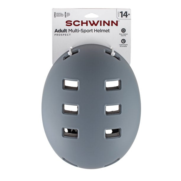 Schwinn Prospect Adult Bike Helmet, Ages 14+, Matte Grey, FOB KS