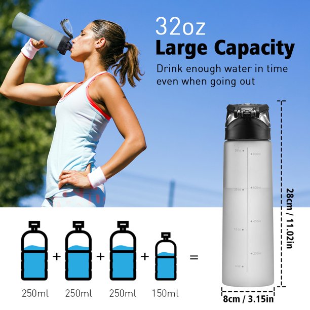 Omorc Plastic Sports Water Bottle, 32oz, FOB KS