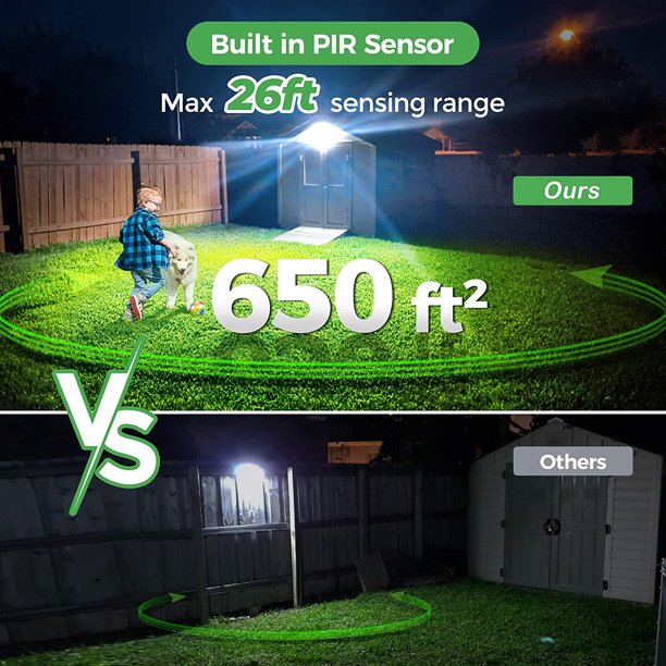 Litom Outdoor Wall LED Solar Lights with Motion Sensor, 2 Pack, FOB KS