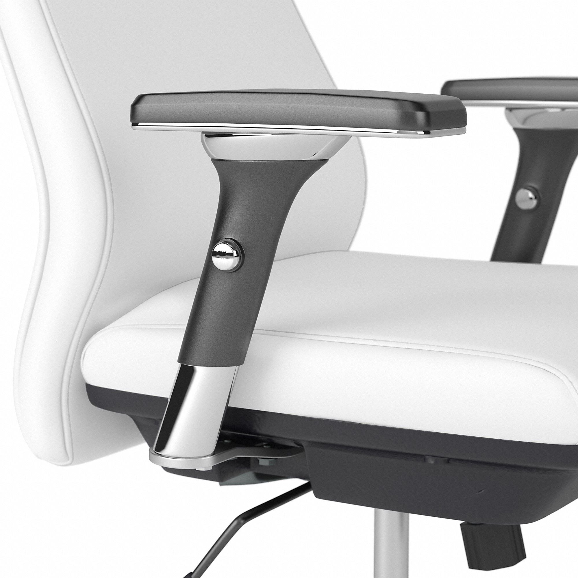 Bush Business Mid Back Manager's or Guest Chair in White, FOB OH