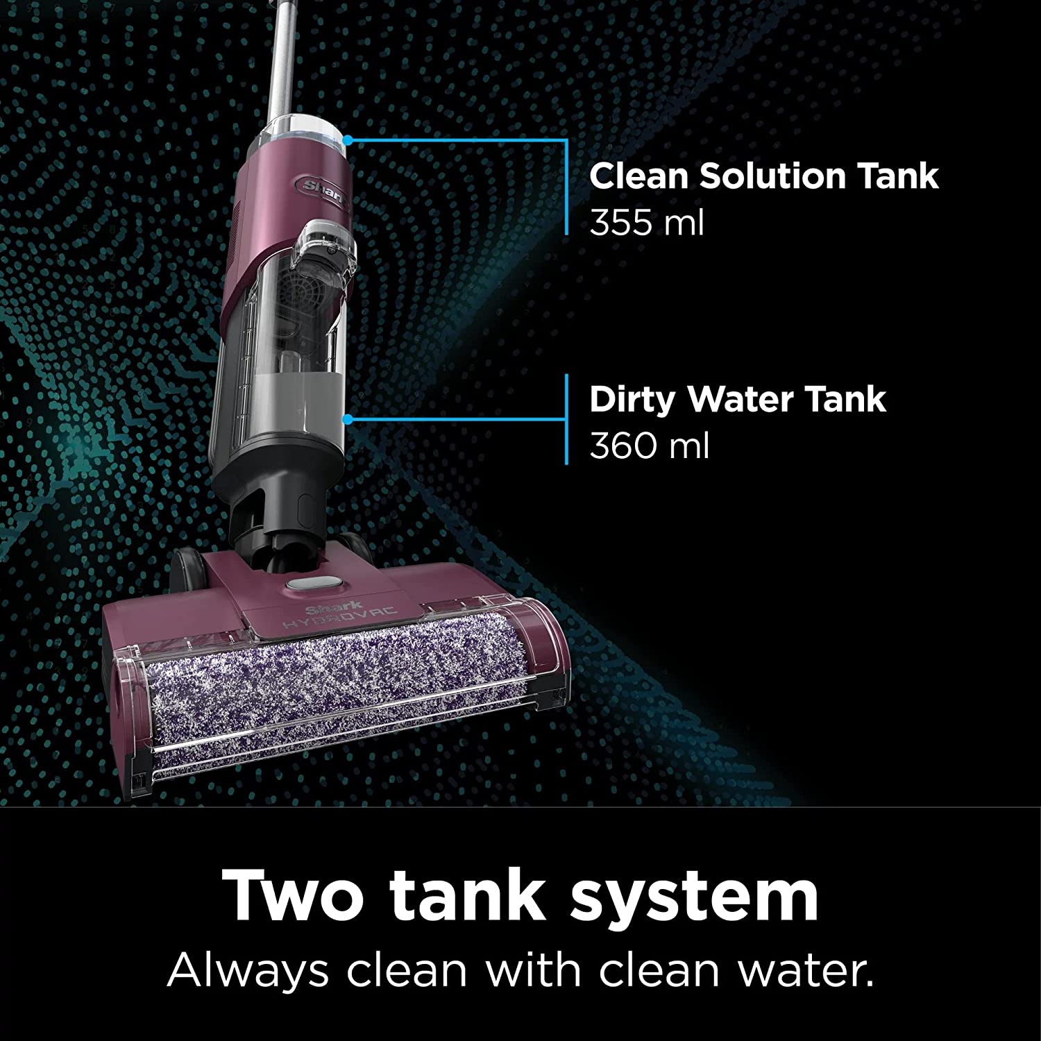 Shark WD100 HydroVac 3-in-1 Vacuum, Mop & Self-Cleaning Corded System w/Brushroll*, Perfect for Hardwood, Tile, Marble, Laminate & Area Rugs, 1 cleaning solution included (Renewed)