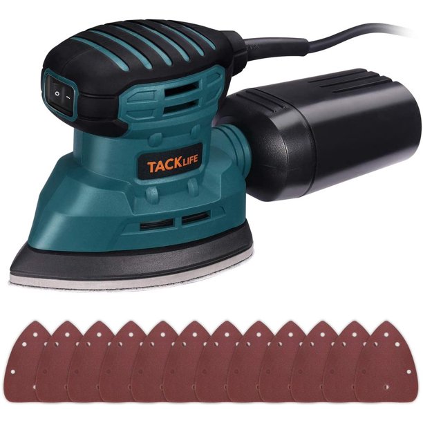TACKLIFE Classic Mouse Detail Sander, Blue, FOB KS