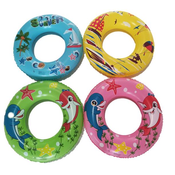 Aleko Deluxe Inflatable Pool Floats, Tropical Destination, Set of 4, FOB KS