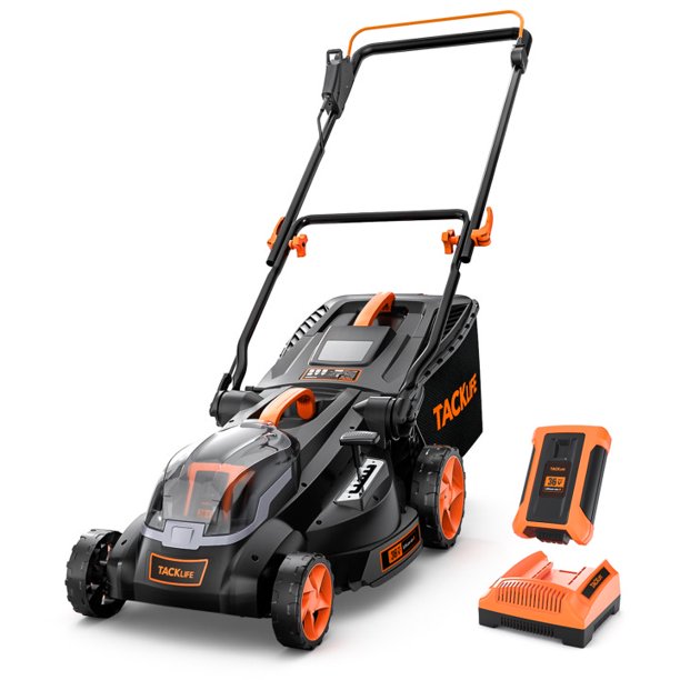 TACKLIFE 40V MAX 4.0Ah 16in Cordless Lawn Mower with Copper Brushless Motor, FOB KS