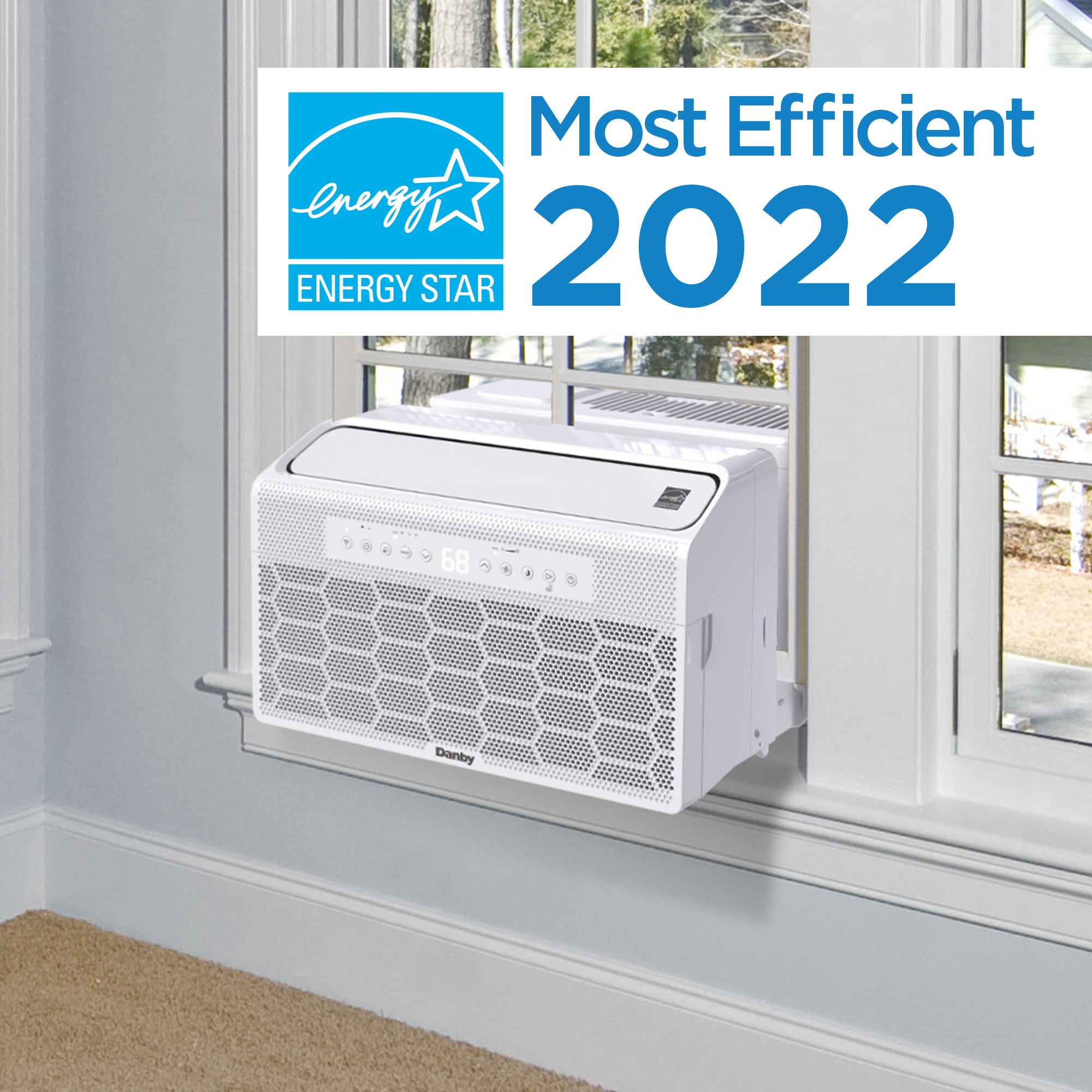 Danby DAC080B6IWDB-6 8,000 BTU U-Shaped Inverter Window Air Conditioner-Factory Refurbished