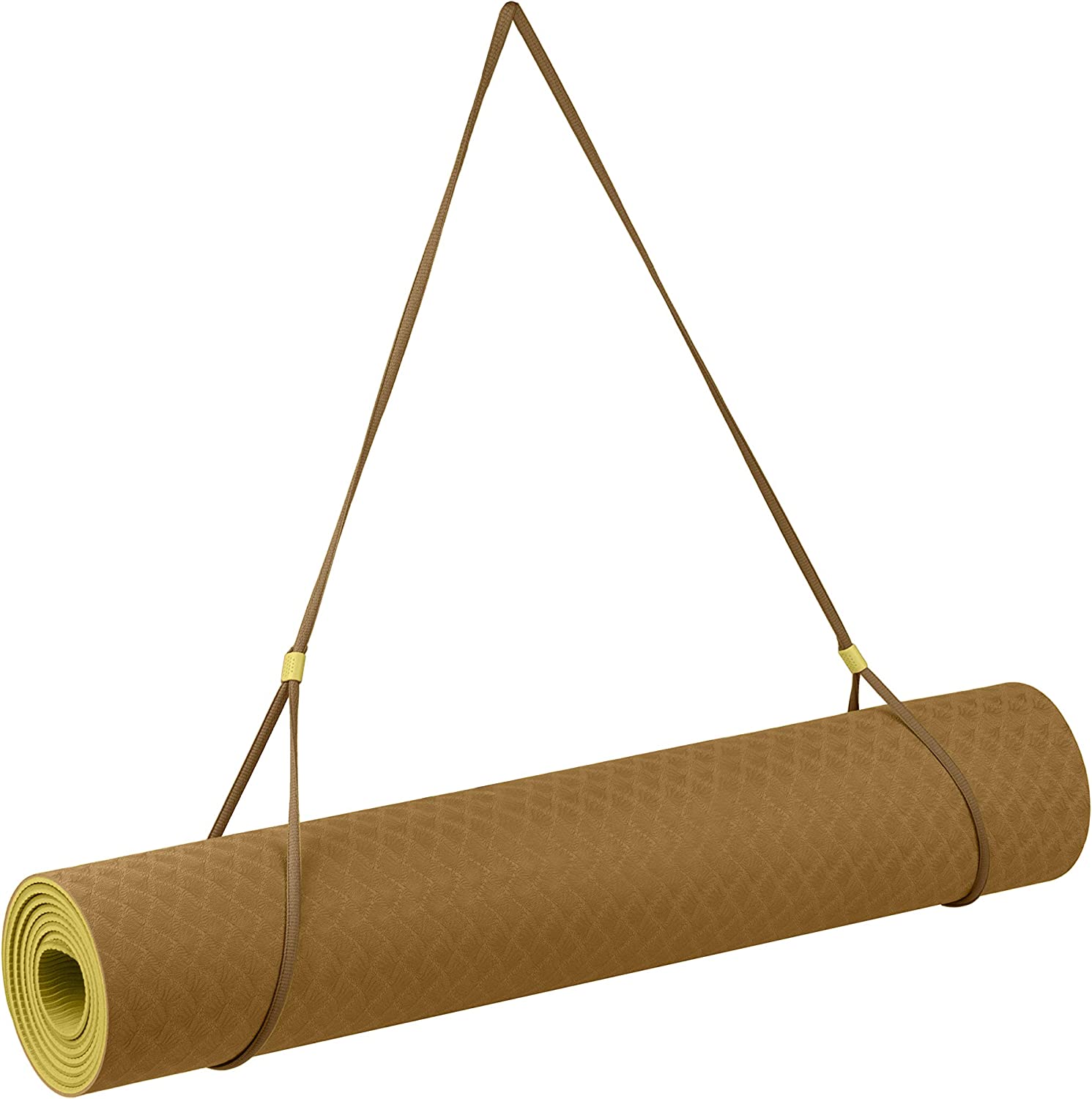 Life Energy EkoSmart Non-Slip Exercise Yoga Mat with Carrying Strap, 4 mm Thick