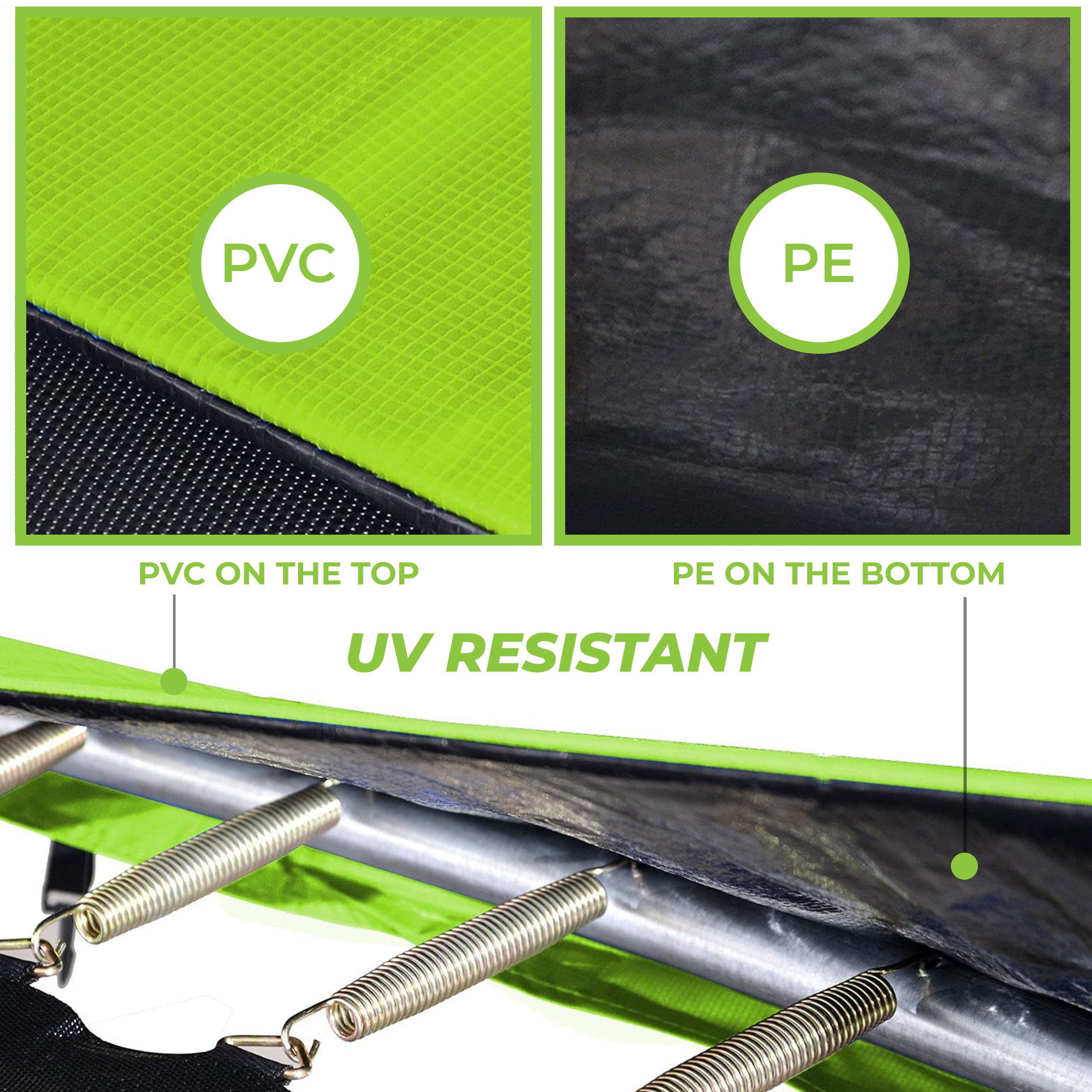 Pure Fun 15-Foot Universal Trampoline Frame Pad Replacement, Lime Green