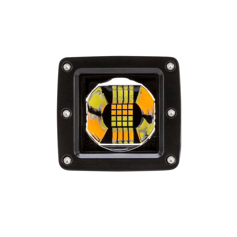 Pilot PLV-9780 LED Cube Light Bar, Dual, Amber & Clear, 3-in.