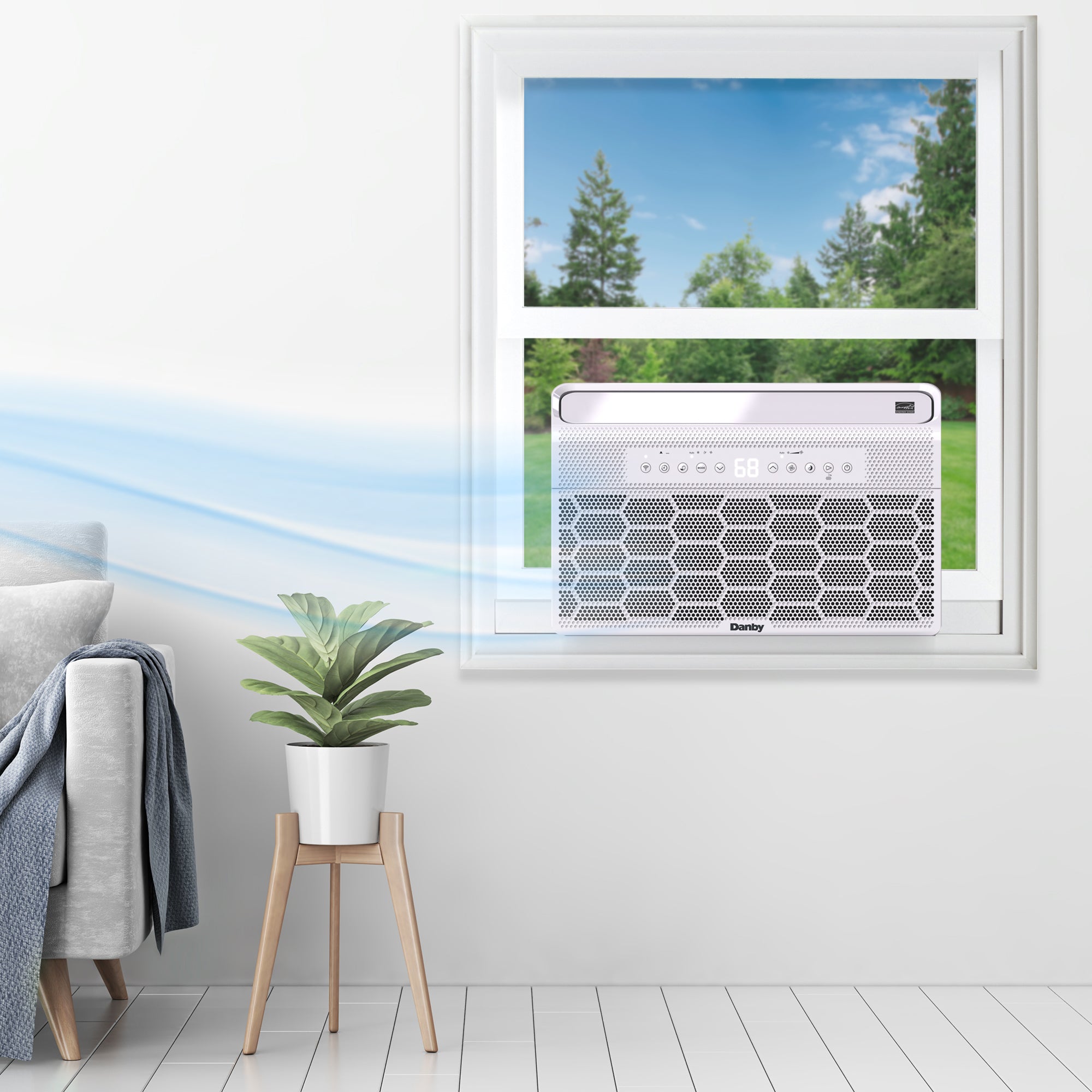 Danby DAC080B6IWDB-6 8,000 BTU U-Shaped Inverter Window Air Conditioner-Factory Refurbished