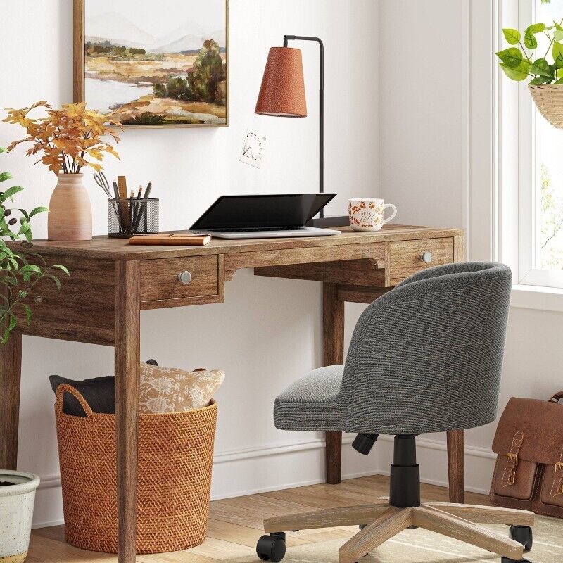 Threshold Classic Wood Desk with Drawers