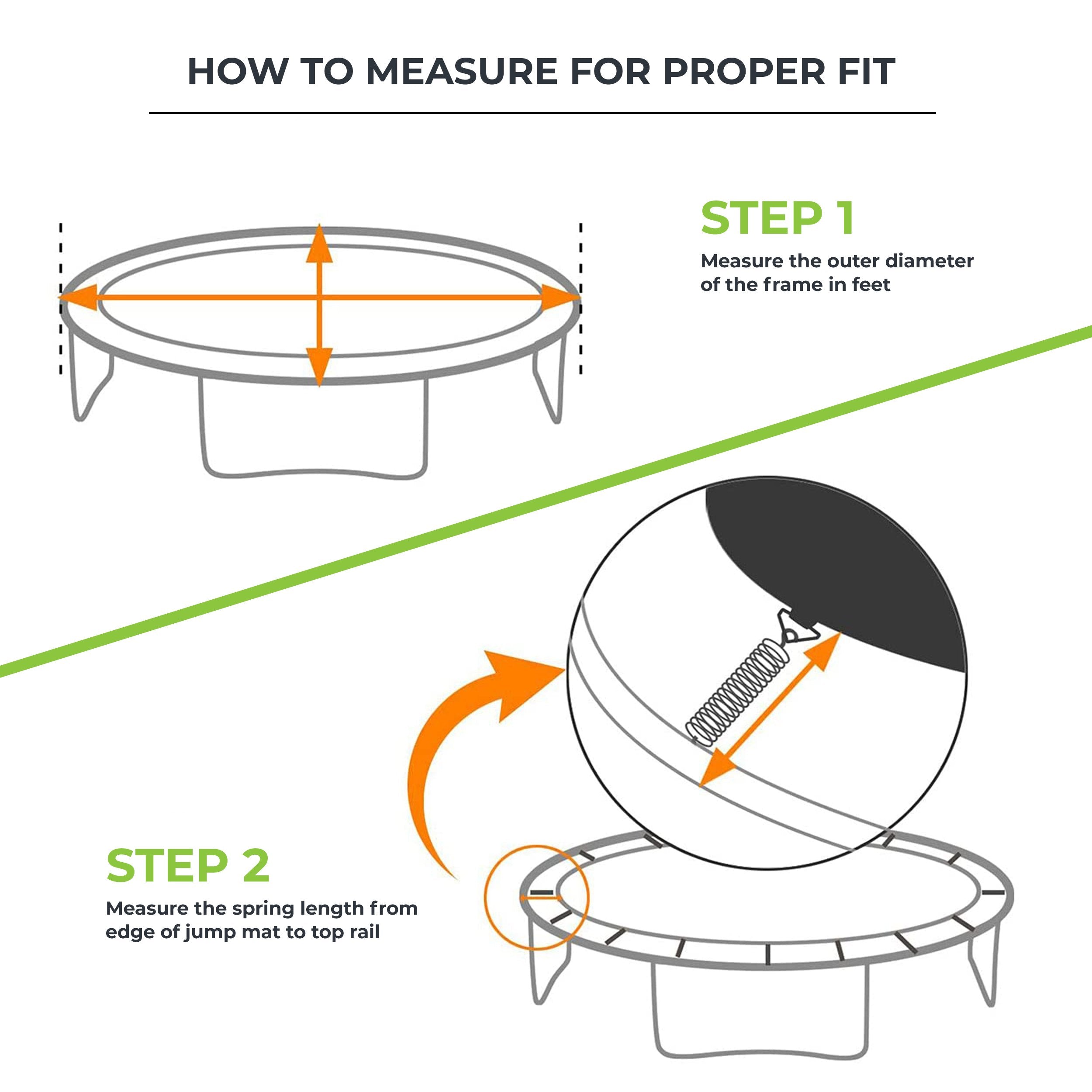 Pure Fun 15-Foot Universal Trampoline Frame Pad Replacement, Lime Green