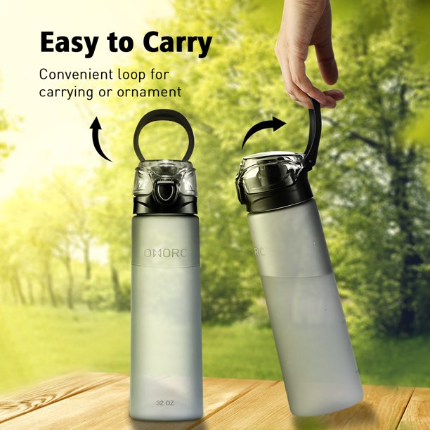 Omorc Plastic Sports Water Bottle, 32oz, FOB KS
