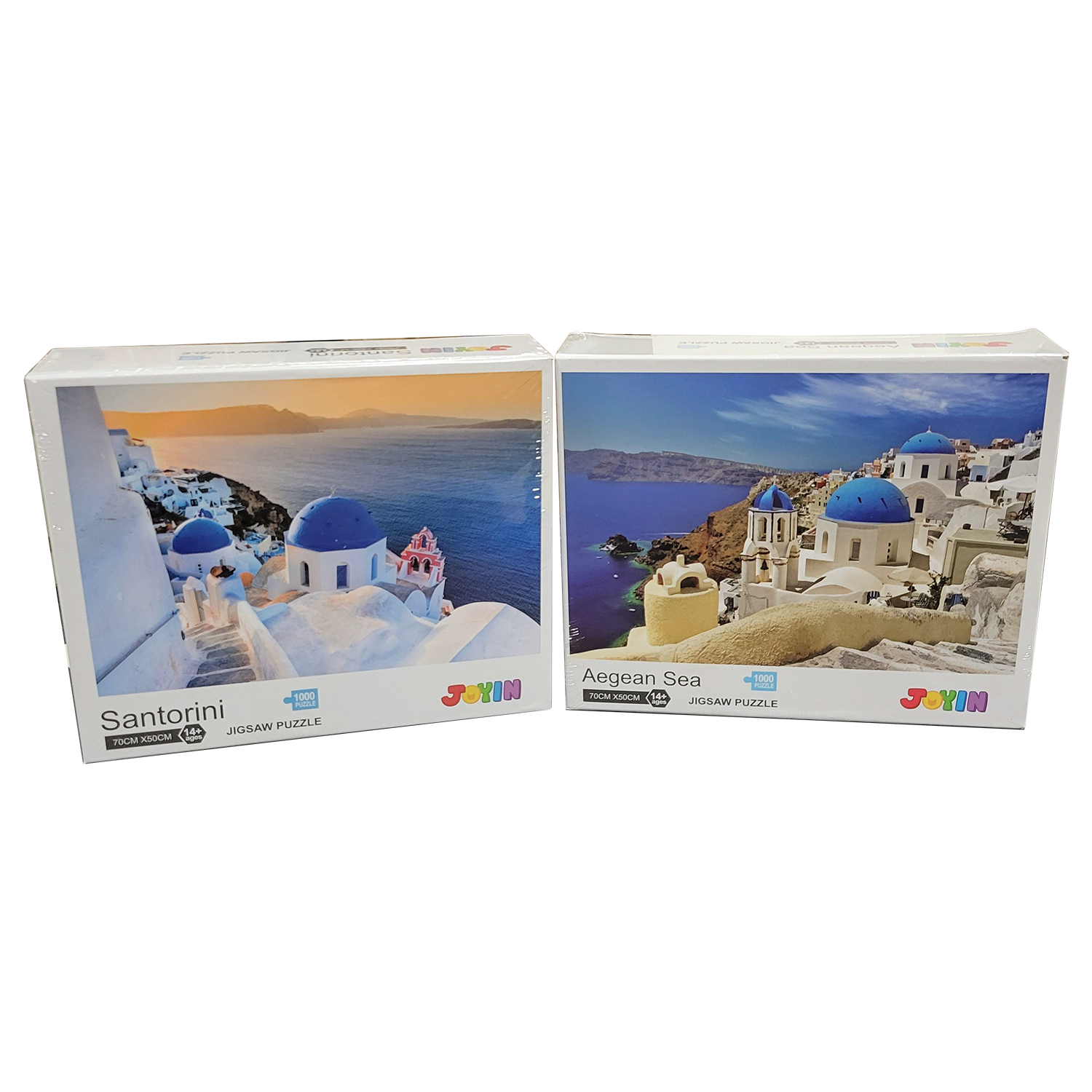 JOYIN 2-1 Santorini and Aegean Jigsaw Puzzle 1000 Piece, FOB KS