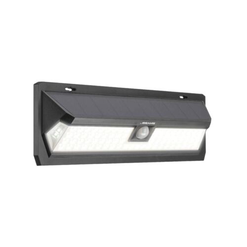Mr. Beams 120-Degree 445-Lumen Black Solar LED Outdoor Motion-Activated Flood Light, FOB KS