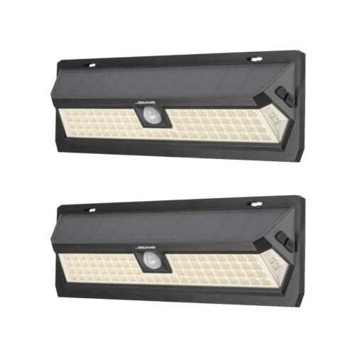 Mr. Beams 120-Degree 445-Lumen Black Solar LED Outdoor Motion-Activated Flood Light, FOB KS
